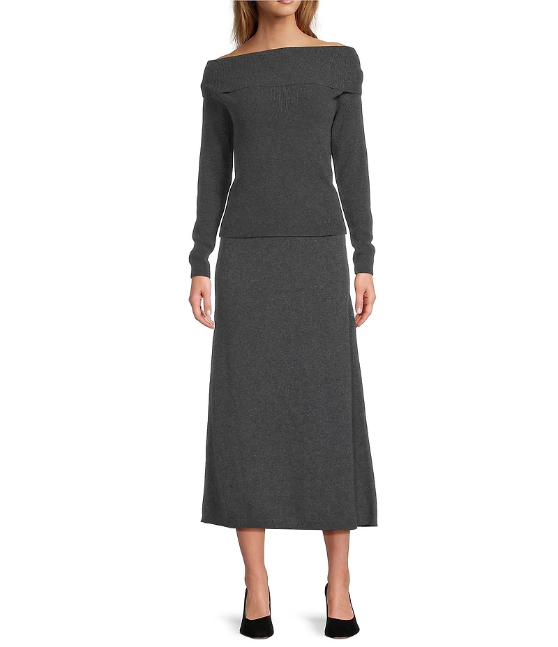 Antonio Melani Connie Cashmere Pull-On Coordinating Midi Skirt