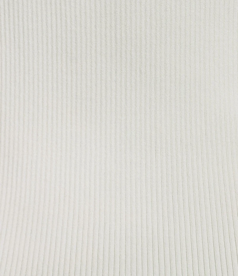 Antonio Melani Contrast Ribbed V-Neck Collar Short Sleeve Blouse