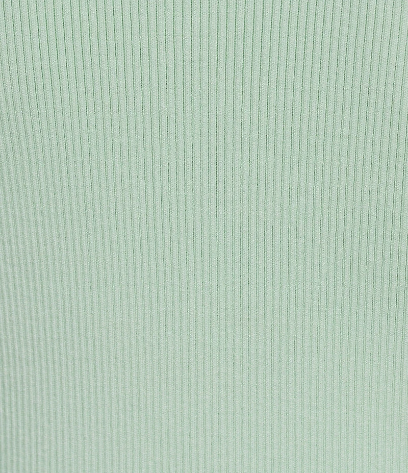 Antonio Melani Contrast Ribbed V-Neck Collar Short Sleeve Blouse