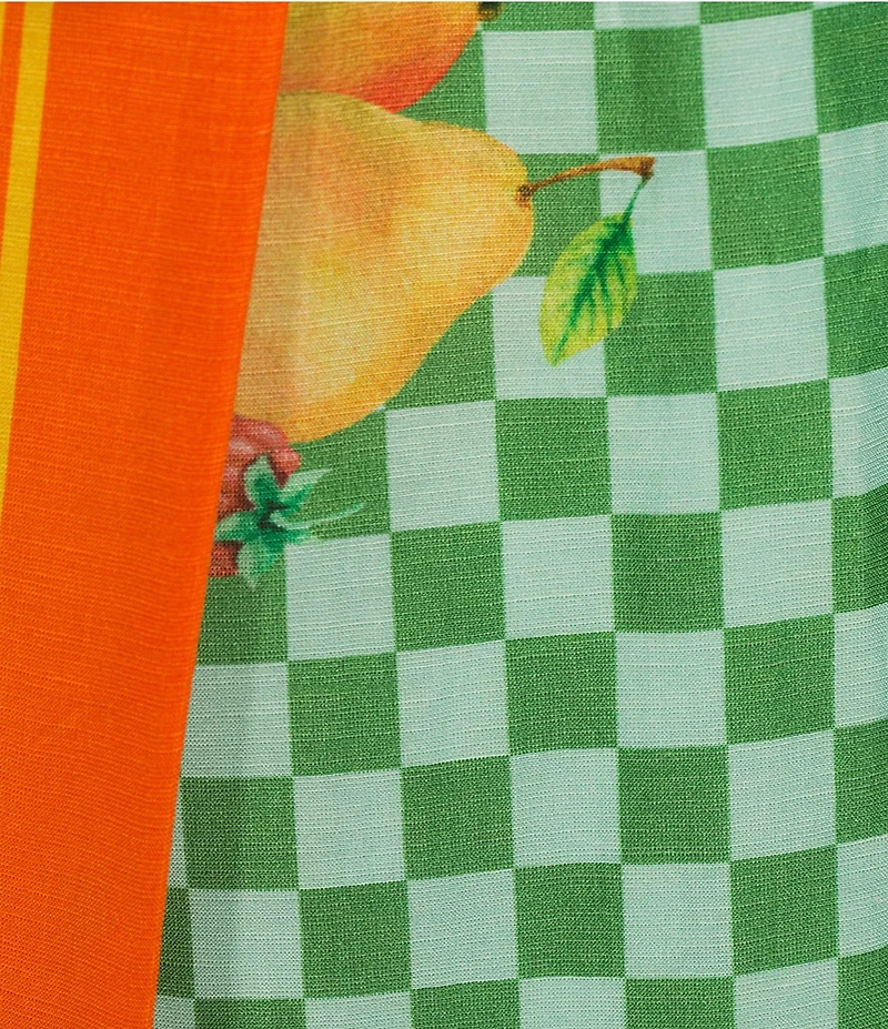 Antonio Melani Coordinating Clio Fruit Printed Linen Wrap Skirt
