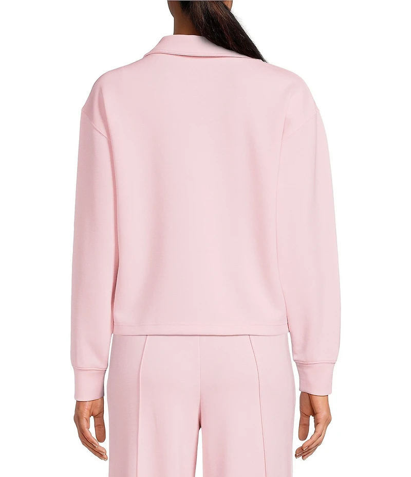 Antonio Melani Coordinating Henley Long Sleeve V-Neck Collar Pullover Top