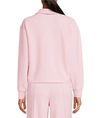 Antonio Melani Coordinating Henley Long Sleeve V-Neck Collar Pullover Top