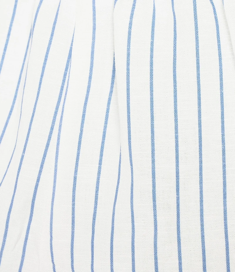Antonio Melani Coordinating Luz Stripe Print Linen Shorts