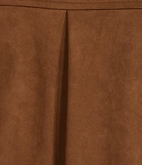 Antonio Melani Coordinating Paulalexis Faux Suede Long Sleeve Collared Button Front Shirt