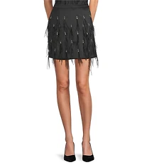 Antonio Melani Coordinating Pippa Feather Diamond A-line Mini Skirt