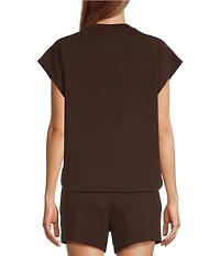 Antonio Melani Crew Neckline Short Sleeve Blouse