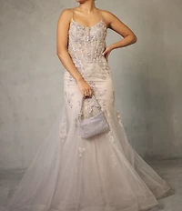 Antonio Melani Crystal Knot Handle Clutch