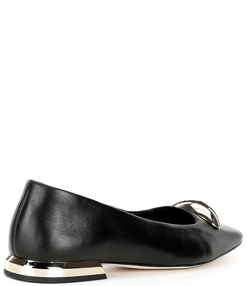 Antonio Melani Dacey Leather Dome Ornament Flats