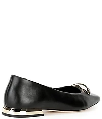 Antonio Melani Dacey Leather Dome Ornament Flats