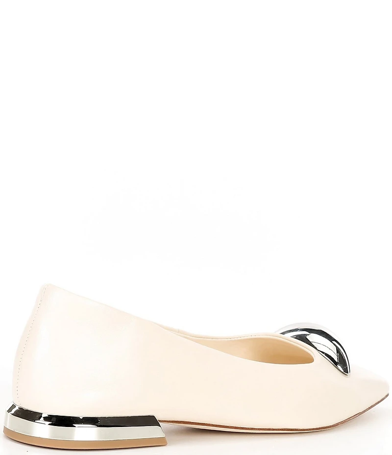 Antonio Melani Dacey Leather Dome Ornament Flats