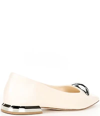 Antonio Melani Dacey Leather Dome Ornament Flats