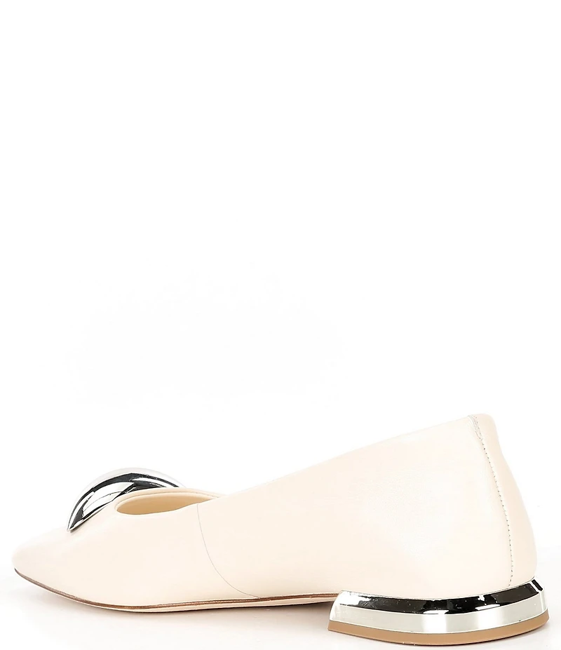 Antonio Melani Dacey Leather Dome Ornament Flats