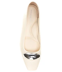 Antonio Melani Dacey Leather Dome Ornament Flats