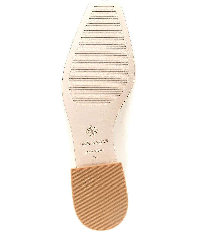 Antonio Melani Dacey Leather Dome Ornament Flats