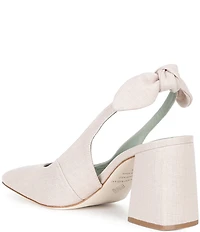 Antonio Melani Daisy Linen Knot Slingback Block Heel Pumps