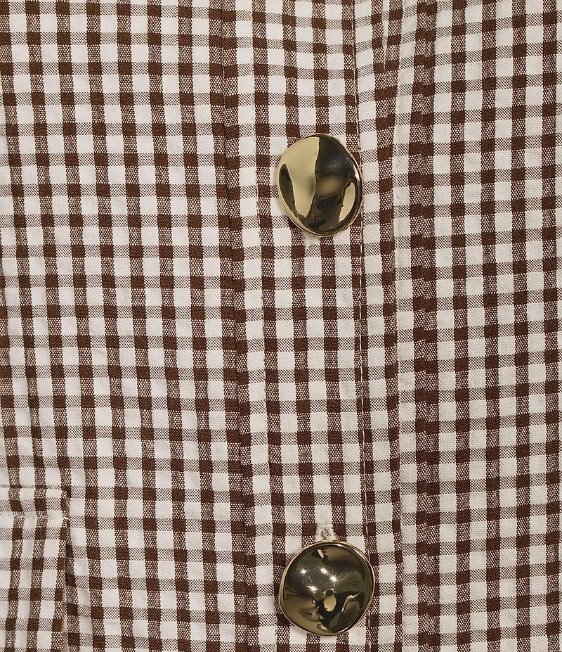 Antonio Melani Dakotah Gingham Button Front Coordinating Jacket