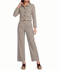 Antonio Melani Dakotah Gingham Button Front Coordinating Jacket