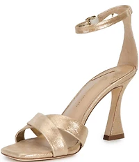 Antonio Melani Dalia Leather Cross Band Dress Sandals