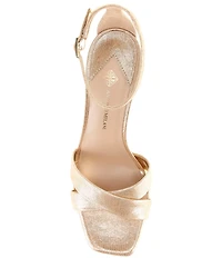 Antonio Melani Dalia Leather Cross Band Dress Sandals