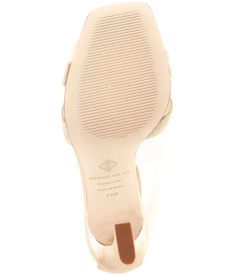 Antonio Melani Dalia Leather Cross Band Dress Sandals