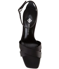 Antonio Melani Dalia Satin Cross Band Dress Sandals