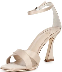 Antonio Melani Dalia Satin Cross Band Dress Sandals