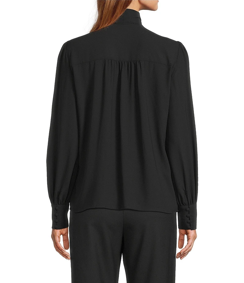 Antonio Melani Dallyn Scarf Tie V-Neck Long Sleeve Blouse