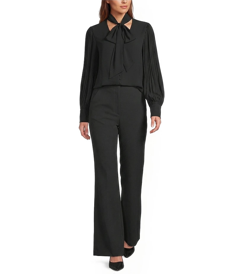 Antonio Melani Dallyn Scarf Tie V-Neck Long Sleeve Blouse