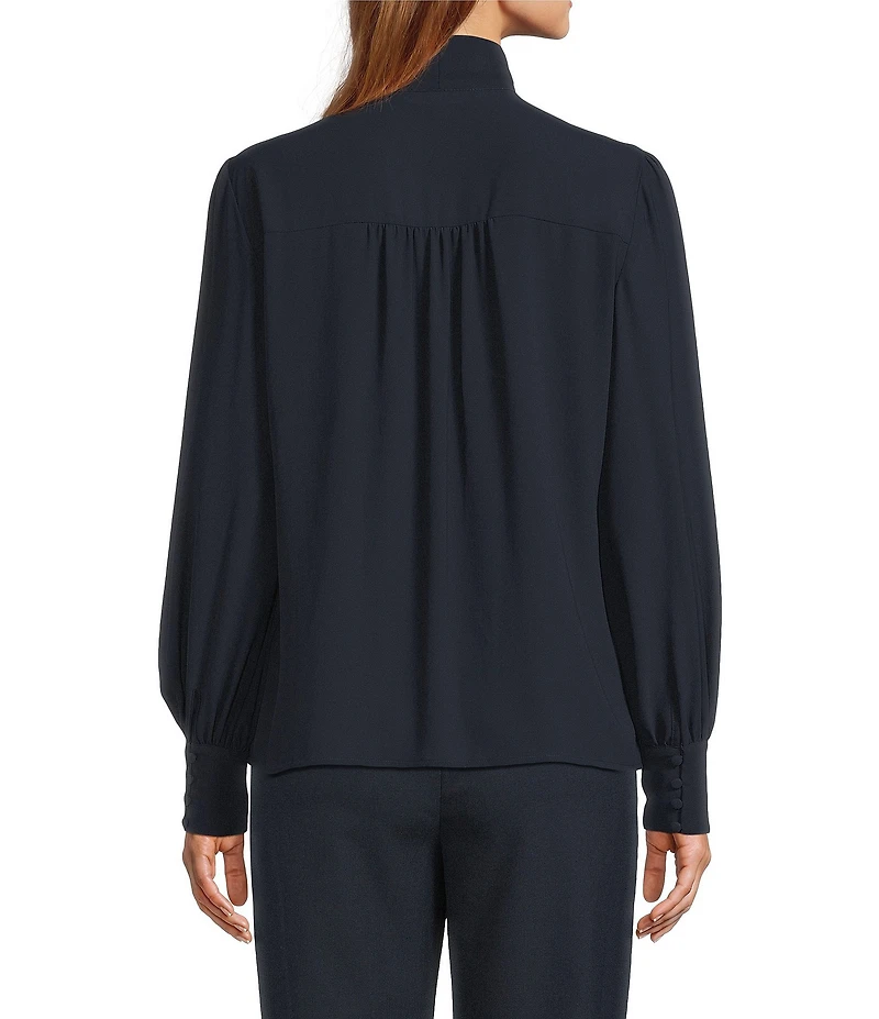 Antonio Melani Dallyn Scarf Tie V-Neck Long Sleeve Blouse