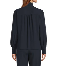 Antonio Melani Dallyn Scarf Tie V-Neck Long Sleeve Blouse