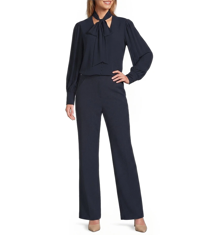 Antonio Melani Dallyn Scarf Tie V-Neck Long Sleeve Blouse