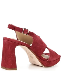 Antonio Melani Dana Suede Platform Xband Slingback Sandals