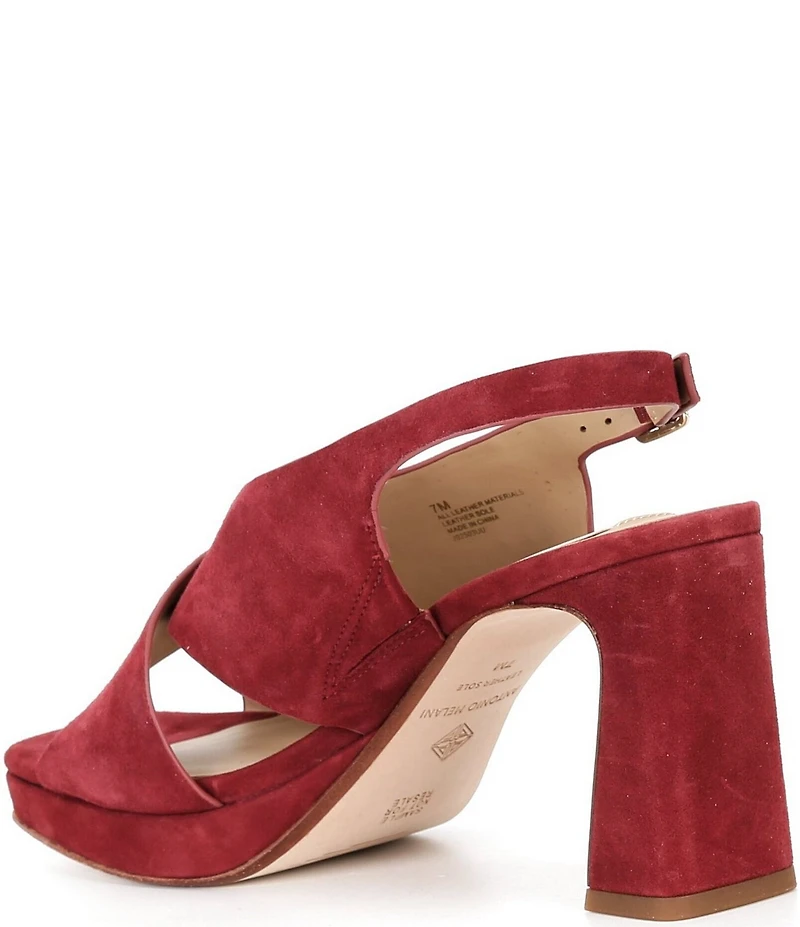 Antonio Melani Dana Suede Platform Xband Slingback Sandals