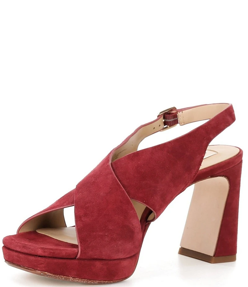 Antonio Melani Dana Suede Platform Xband Slingback Sandals
