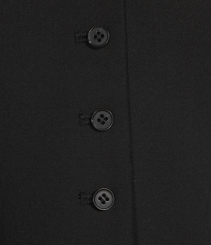 Antonio Melani Danielle Stretch Button Front Sleeveless Halter V-Neckline Peplum Vest