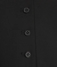 Antonio Melani Danielle Stretch Button Front Sleeveless Halter V-Neckline Peplum Vest