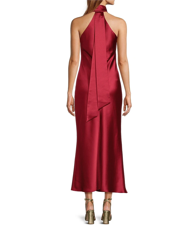 Antonio Melani Darah Satin Halter Neck Sleeveless Dress