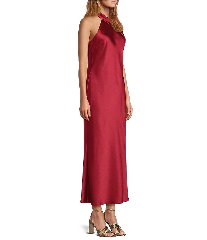 Antonio Melani Darah Satin Halter Neck Sleeveless Dress