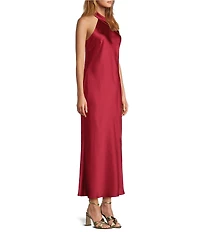 Antonio Melani Darah Satin Halter Neck Sleeveless Dress