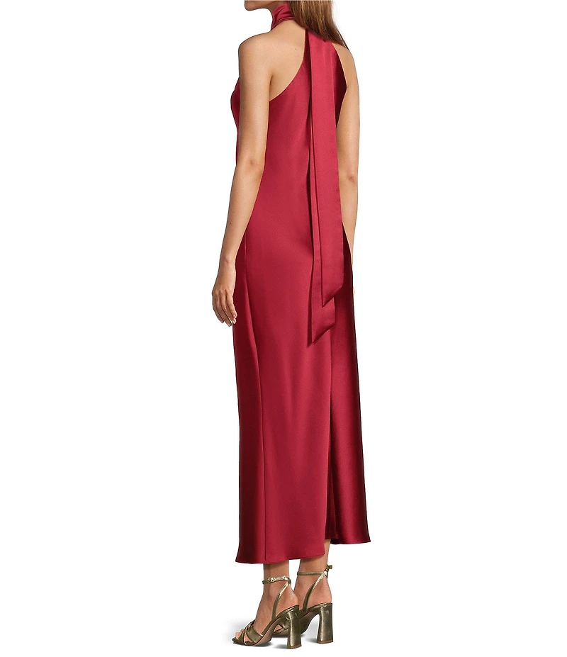 Antonio Melani Darah Satin Halter Neck Sleeveless Dress