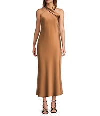 Antonio Melani Darah Satin Halter Neck Sleeveless Dress