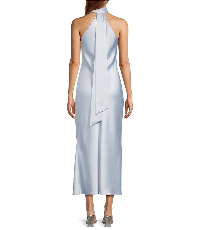 antonio melani darah satin halter neck sleeveless dress reviews Antonio Melani Darah Satin Halter Neck Sleeveless Dress