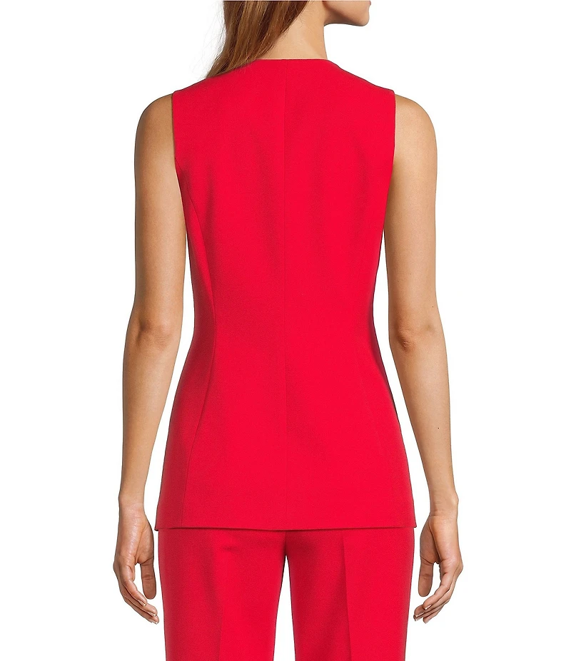 Antonio Melani Darcy V-Neck Sleeveless Coordinating Button Front Vest
