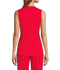 Antonio Melani Darcy V-Neck Sleeveless Coordinating Button Front Vest