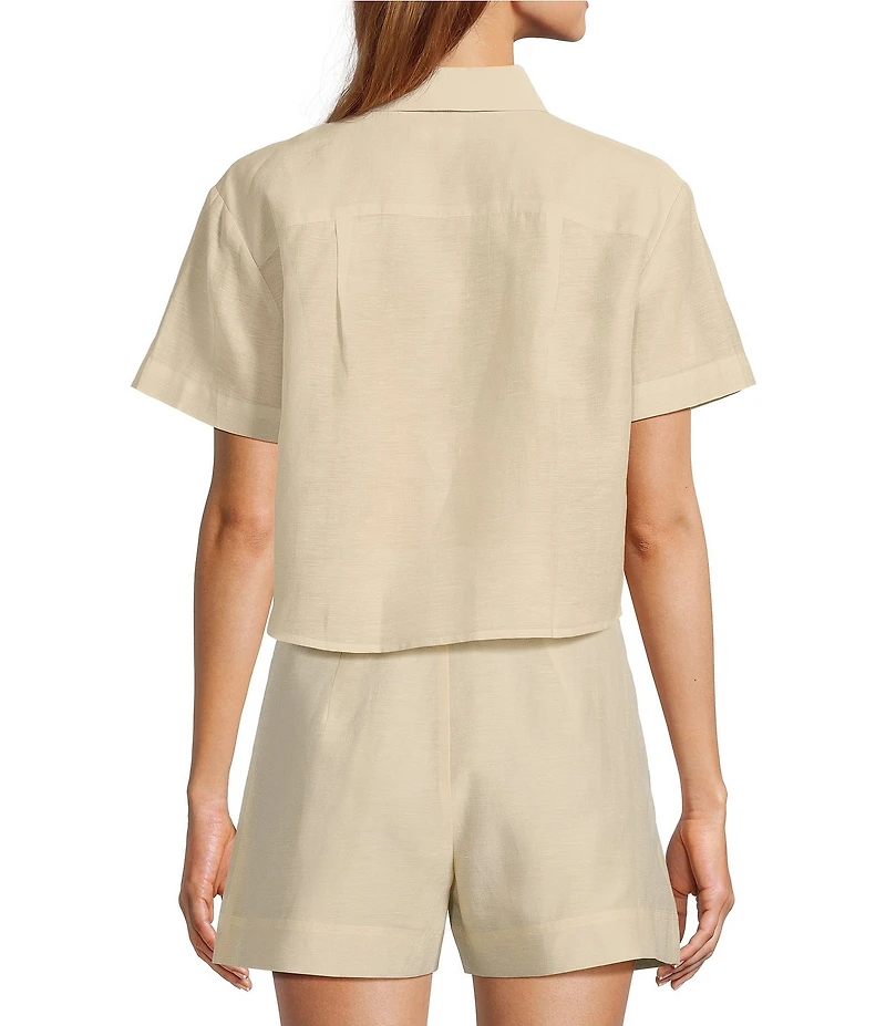 Antonio Melani Della Button Front Linen Blouse