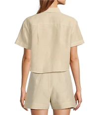 Antonio Melani Della Button Front Linen Blouse