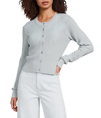 Antonio Melani Delphine Embroidered Button Front Long Sleeve Cardigan