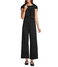 Antonio Melani Delphine Embroidered Button Front Long Sleeve Cardigan