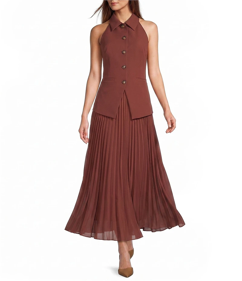 Antonio Melani Divinity Pleated Maxi Skirt