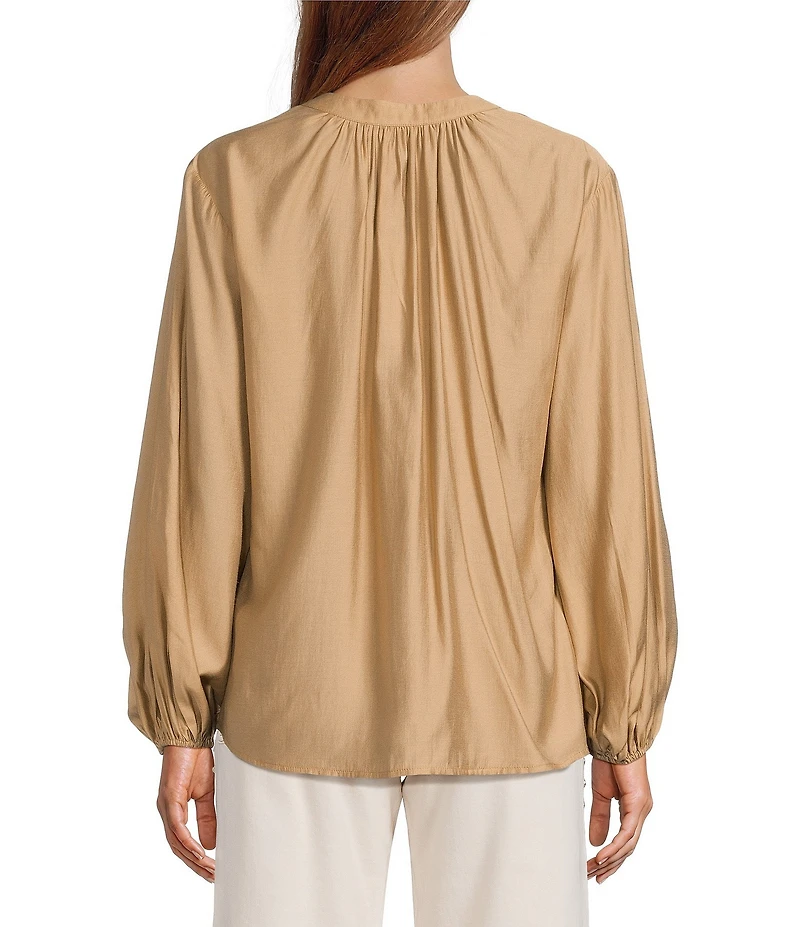 Antonio Melani Doris V-Neck Long Sleeve Elastic Cuff Blouse